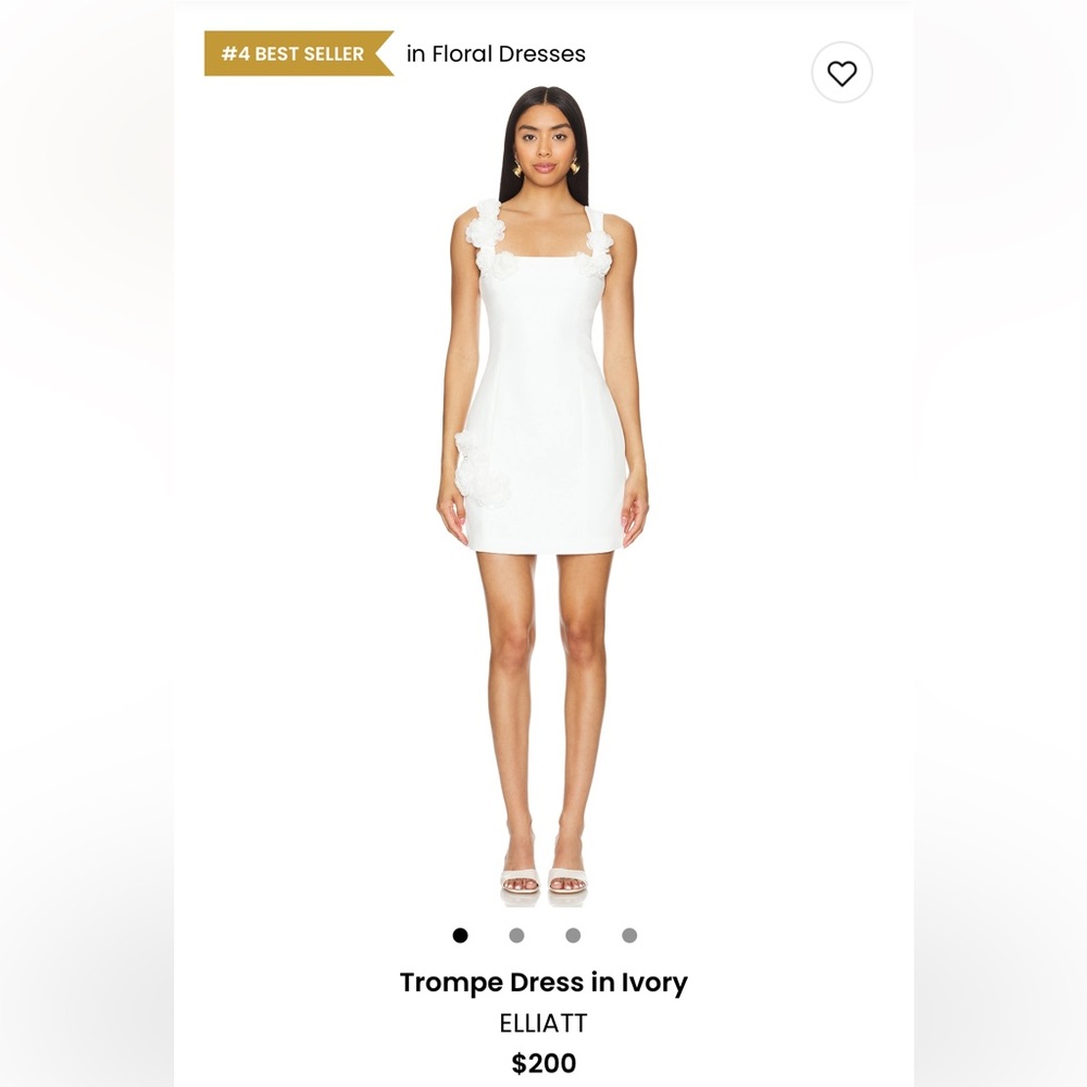Elliatt trompe dress in ivory